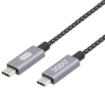 360 Black USB 3.1 Gen 1 Type C to Type C USB Cable - 1m Length
