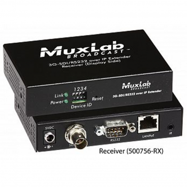 MuxLab 500756 3G-SDI /RS232 Over IP Extender Kit With PoE