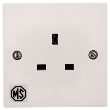 MS HD Power Audio Quality UK Single Gang Wall Socket Rhodium - MS9297Rh