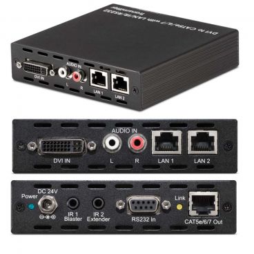 CYP PU-DVI1109TX DVI 5-Play HDBaseT™ Transmitter (inc. PoE & 3x LAN, up to 100m)