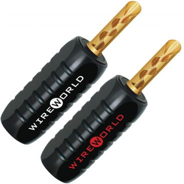 Wireworld Gold-Plated 4mm Banana Plugs - 2 Pack